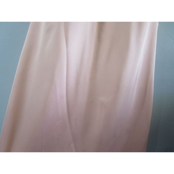 Orweco Frocks Vintage Peach Polyester Satin Stripe Accent Chemise Ladies S GUC - Picture 10 of 16